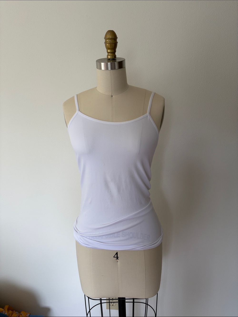 Sofra White Spaghetti Strap Camisole